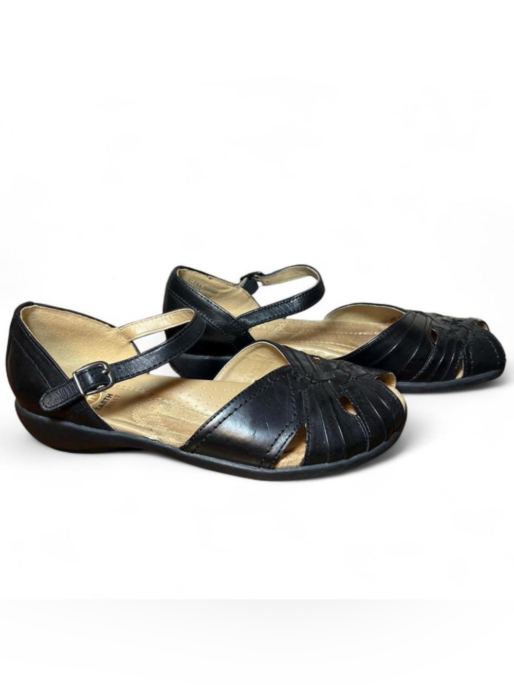 Earth Spirit Black Women's Strappy Mary Jane Sandals - Picture 6 of 8